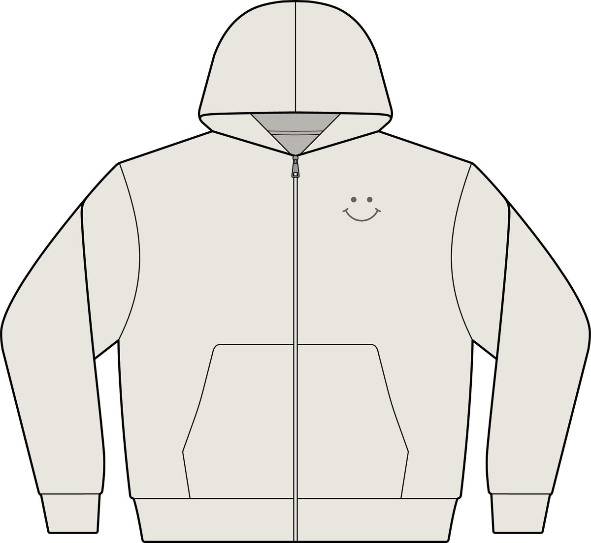 HEAVY ZIP — SMILE Zip Hoodie
