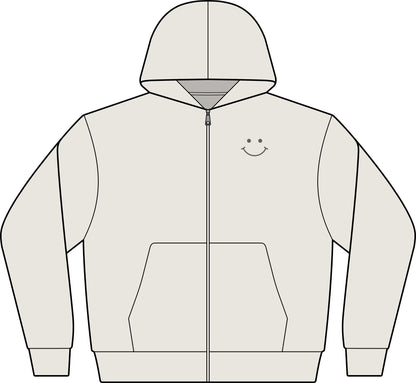 HEAVY ZIP — SMILE Zip Hoodie